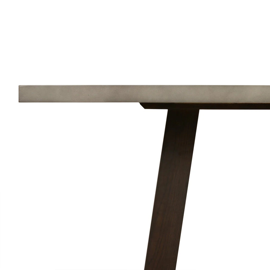 Armen Living Elodie Gray Concrete and Dark Gray Oak Rectangle Dining Table