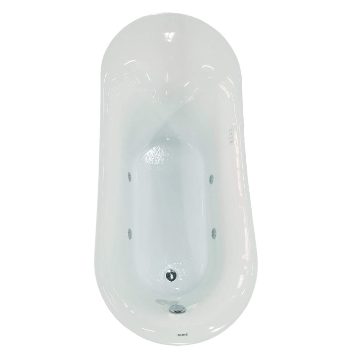 EAGO 6 Foot White Free Standing Air Bubble Bathtub