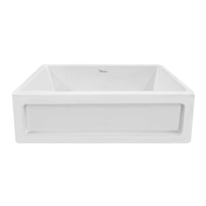 Whitehaus Shakerhaus 33" Reversible Kitchen Fireclay Sink with Shaker Design