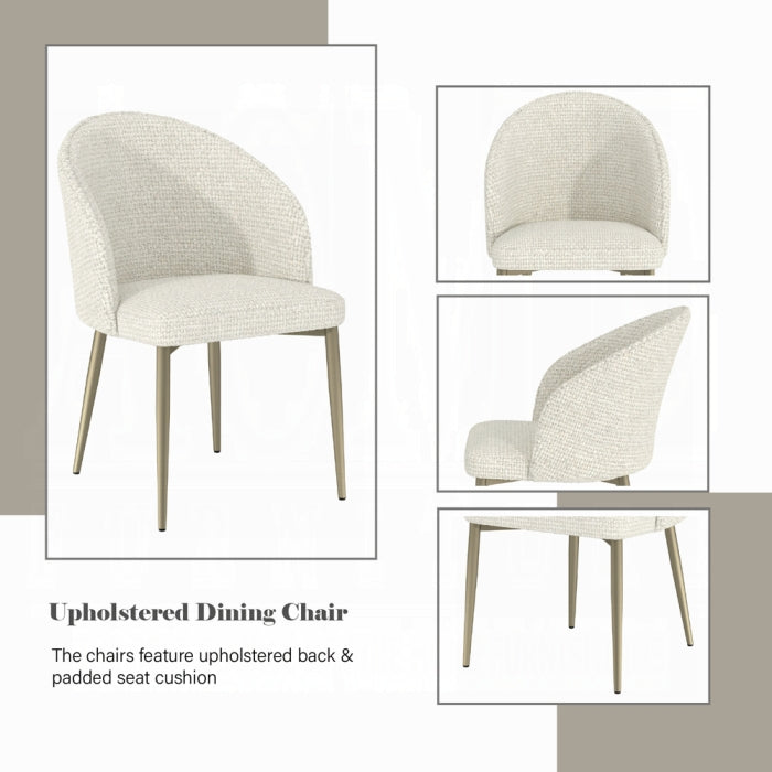 ACME White Cora Side Chair (Set-2)