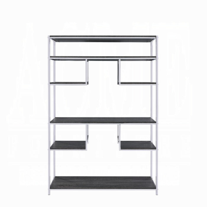 ACME Gray Oak Vonara Bookshelf