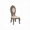 ACME Brown Gold Finish Constantine Side Chair (Set-2)