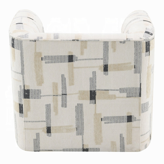 ACME Beige Pattern  Darya Chair w/Swivel