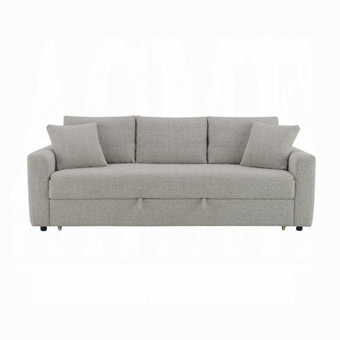 ACME Gray Boucle Connie Sofa w/Sleeper