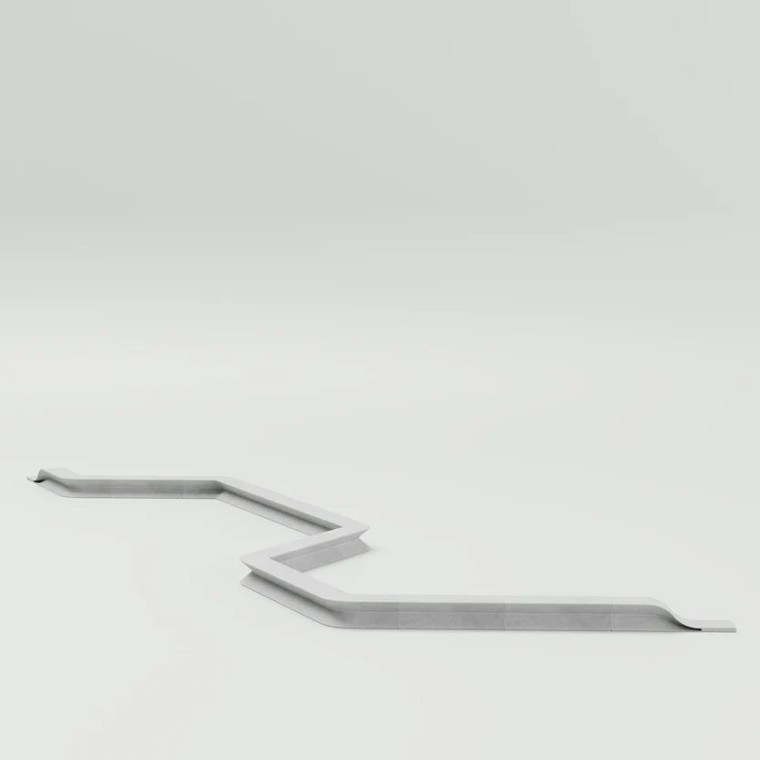 KONKRETUS Fungi End Bench – Handcrafted Concrete K1 Bench