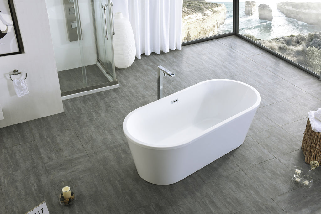 Legion Furniture 67" White Acrylic Tub - NO Faucet