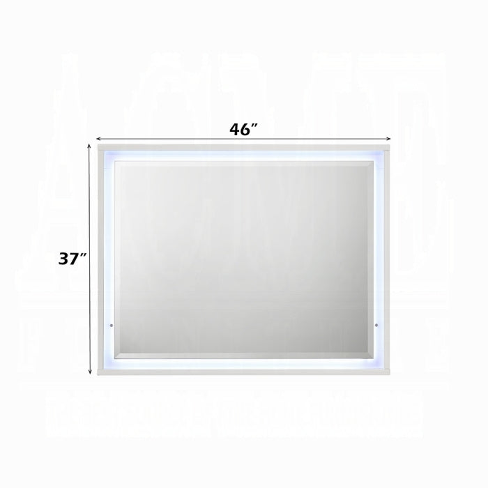 ACME White Esther Mirror w/LED