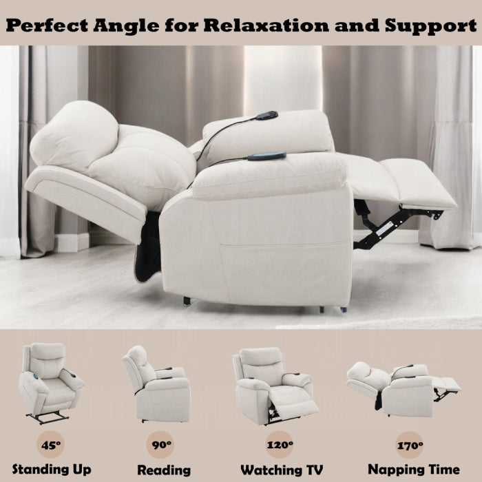 ACME Beige Chriki Power Recliner w/Lift & Heating & Massage