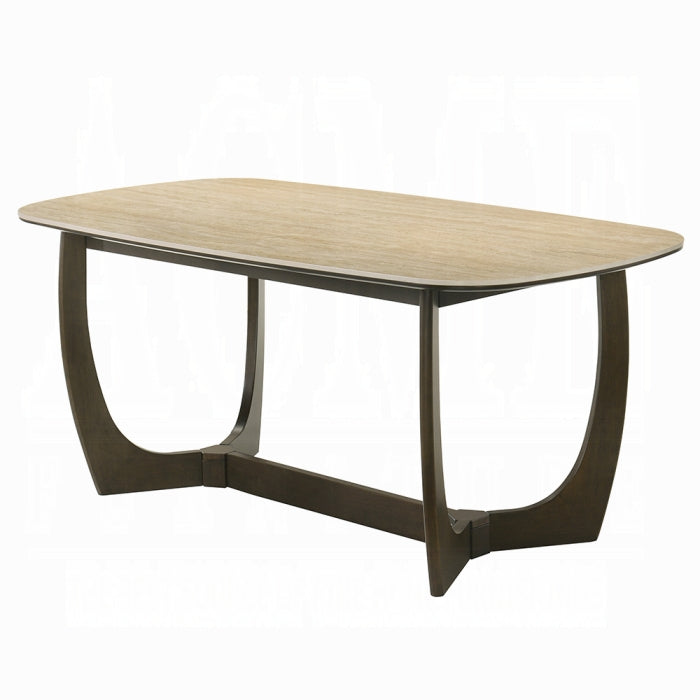 ACME Walnut Davita Dining Table w/Ceramic Top