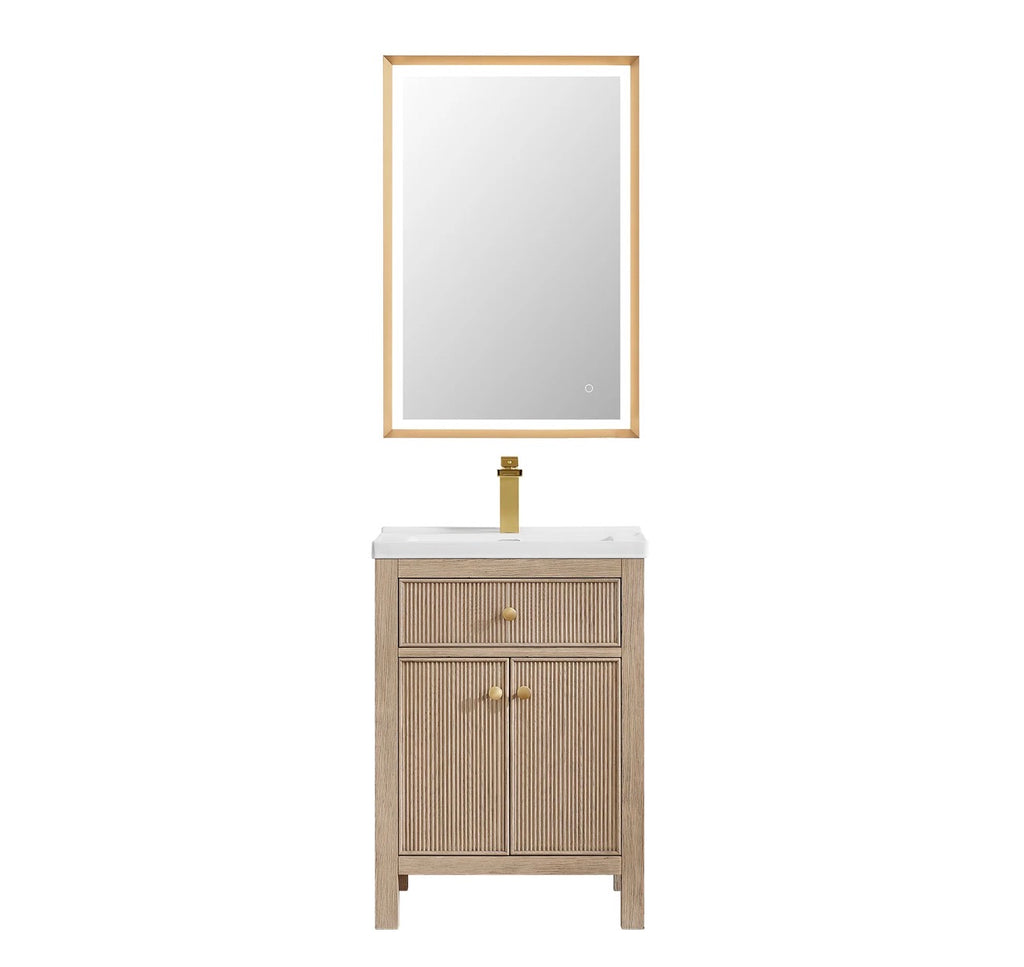 Altair Cerrito 24" Single Bathroom Vanity with White Ceramic Integrated Sink without Mirror