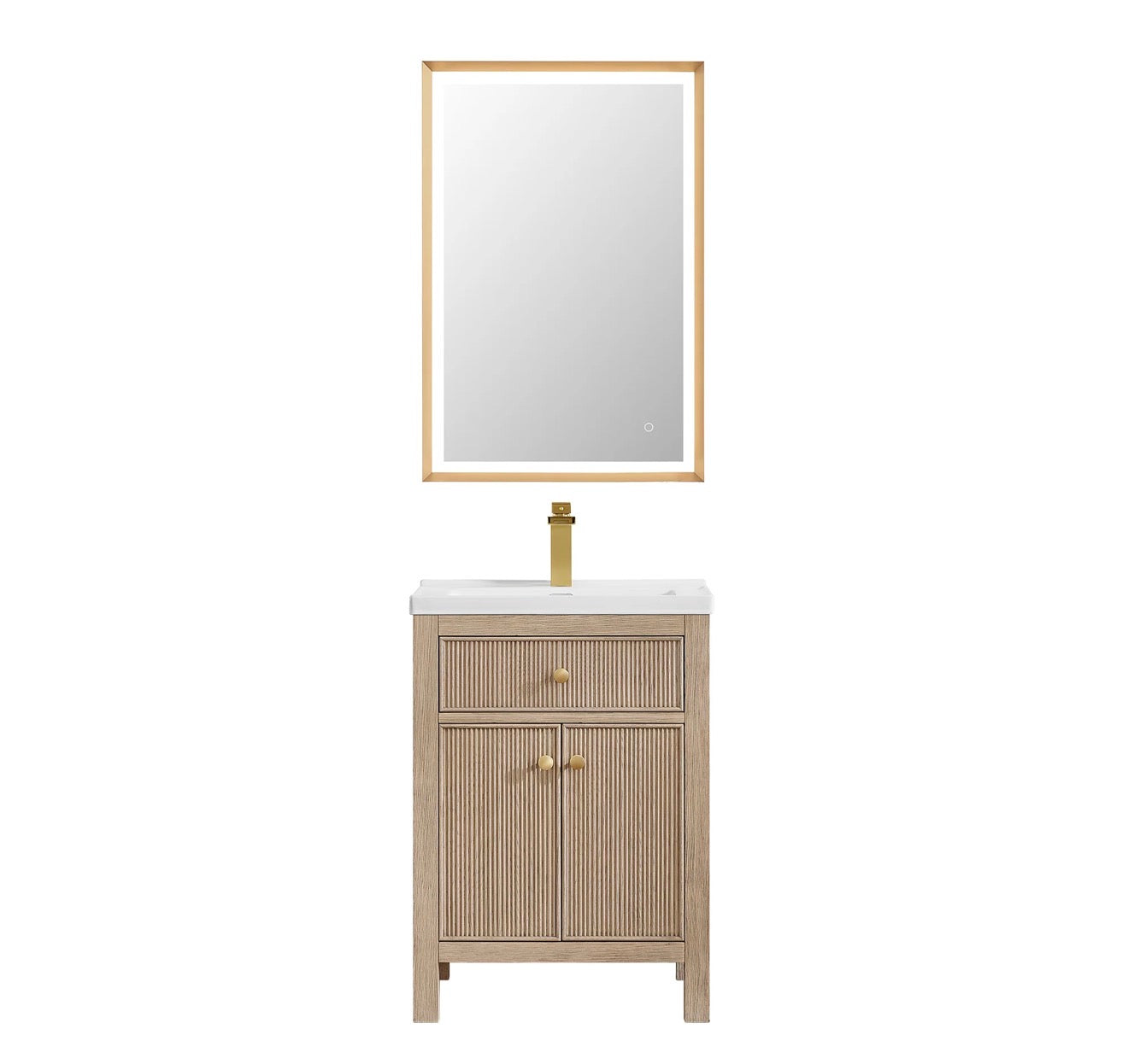Altair Cerrito 24" Single Bathroom Vanity with White Ceramic Integrated Sink without Mirror
