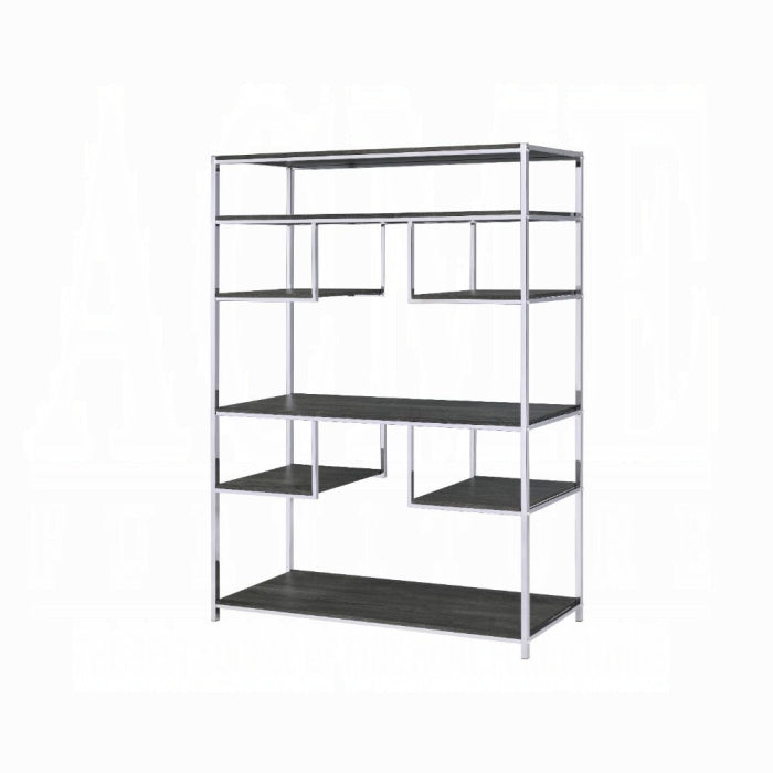 ACME Gray Oak Vonara Bookshelf