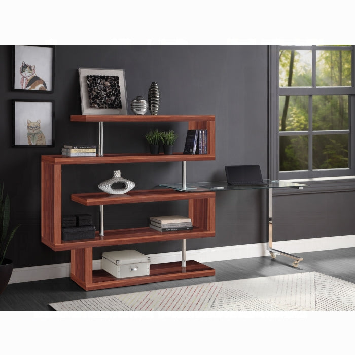 ACME Brown Buck II Writing Desk W/Bookshelf