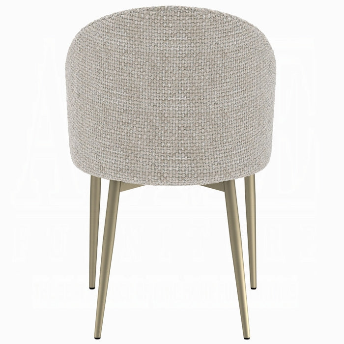 ACME Champange Cora Side Chair (Set-2)