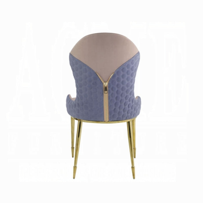 ACME Tan, Lavender & Gold Caolan Side Chair (Set-2)