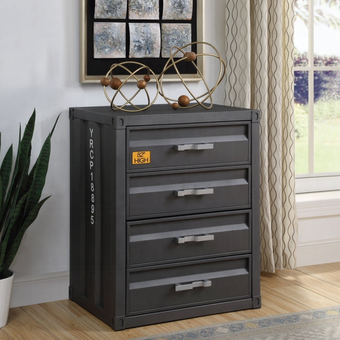 ACME Gray Cargo Chest W/4 Drawers