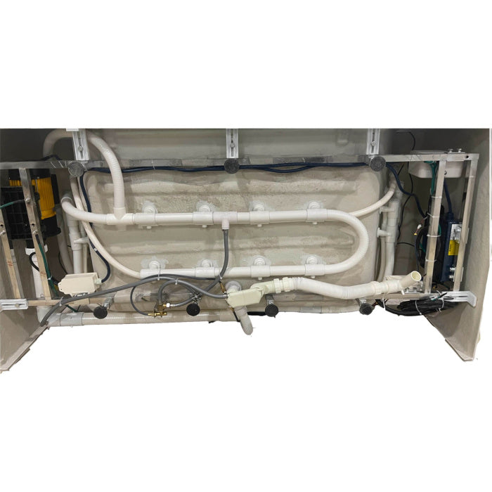 EAGO 6 ft Clear Rectangular Acrylic Whirlpool Bathtub for Two