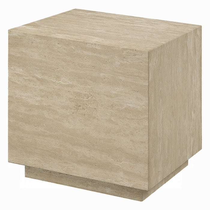 ACME Beige Travertine Deon End Table