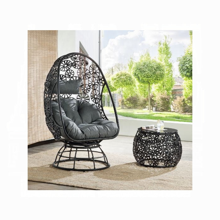 ACME Hikre Patio Lounge Chair & Side Table