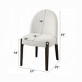 ACME Beige Fabric & Espresso Finish Clayten Side Chair (Set-2)