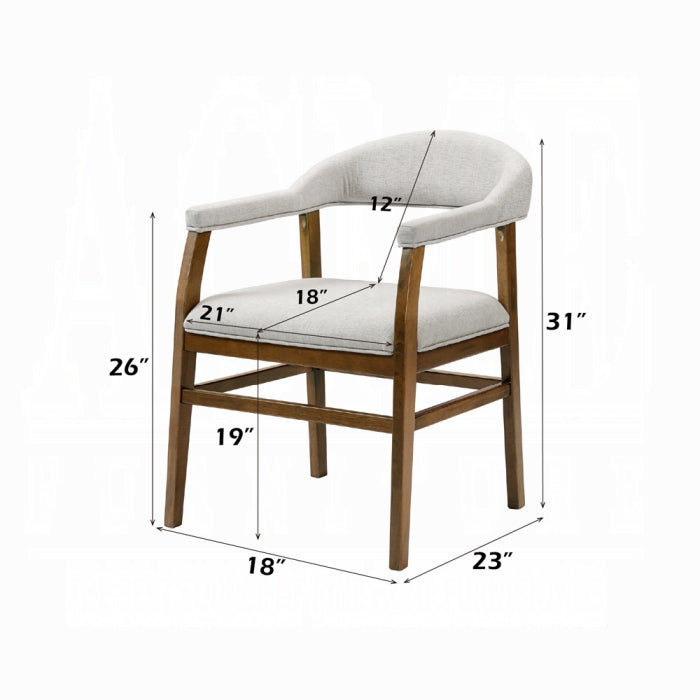 ACME Dark Walnut Darcy Arm Chair (Set-2)