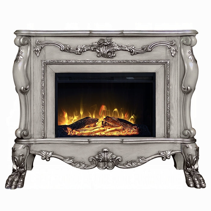 ACME Vintage Bone White Dresden Fireplace