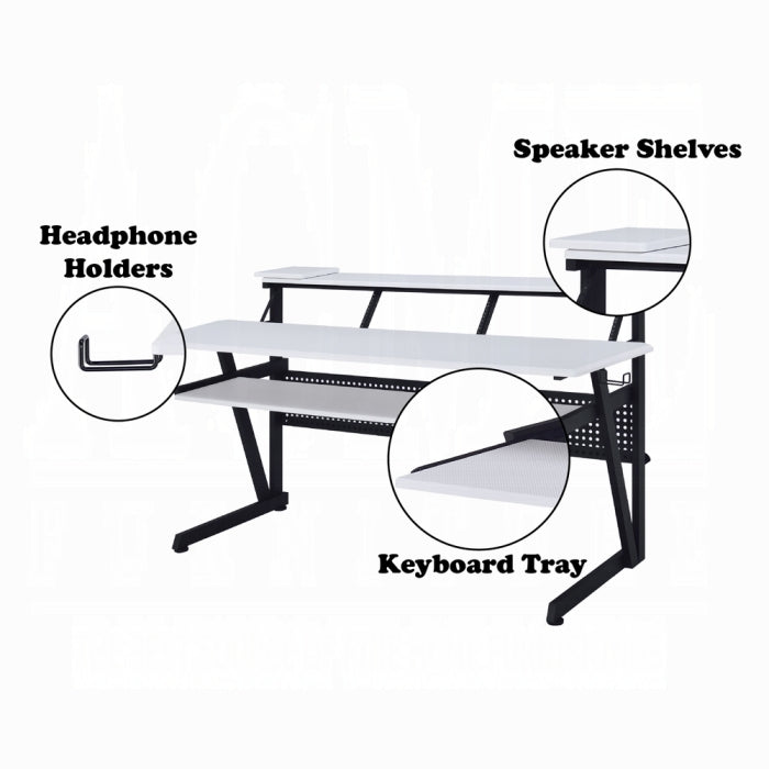 ACME White Saida Music Desk