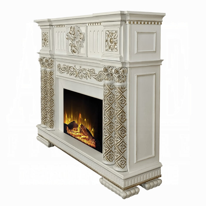 ACME Antique Pearl Vendome Fireplace