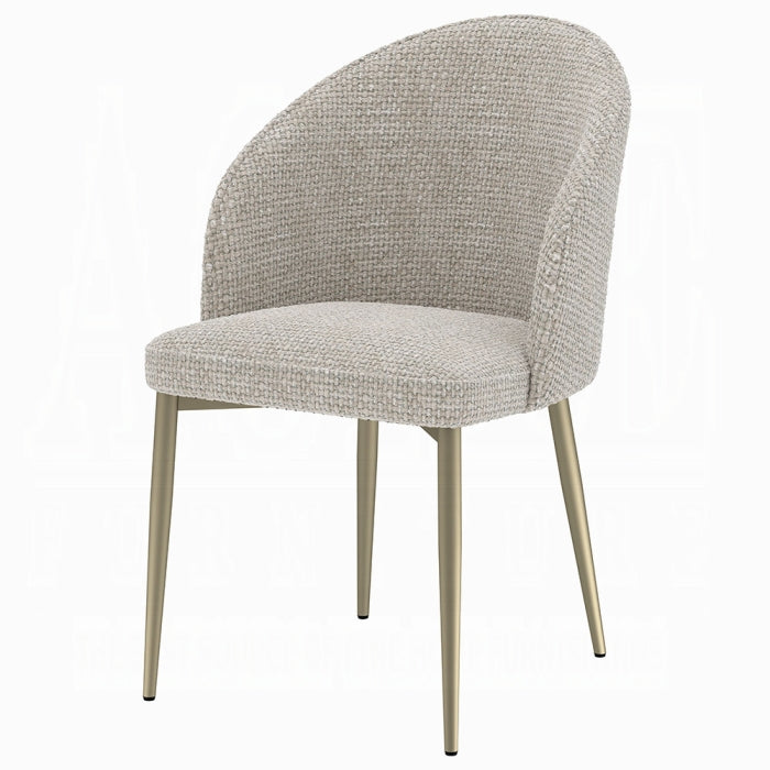 ACME Champange Cora Side Chair (Set-2)