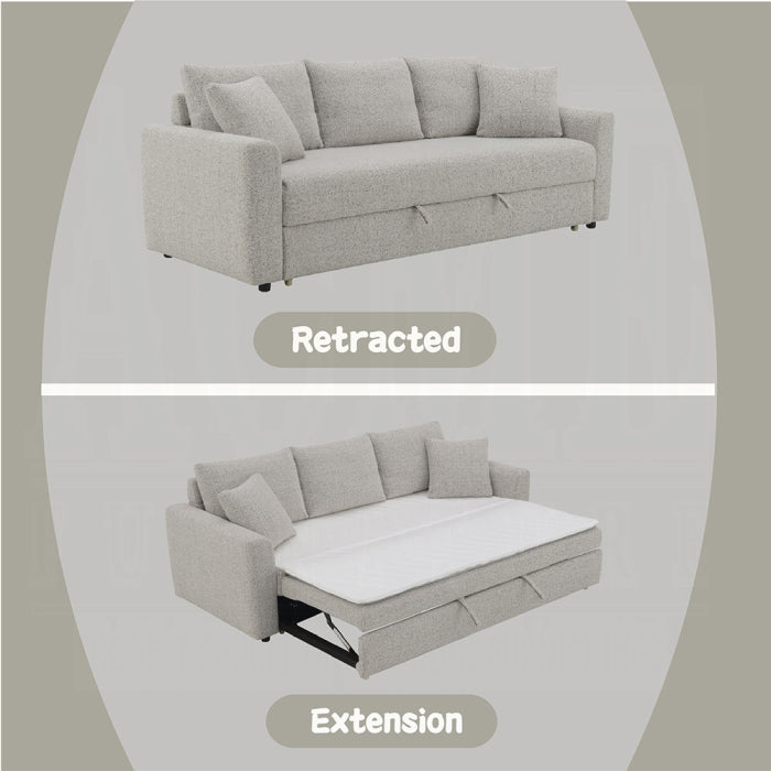 ACME Gray Boucle Connie Sofa w/Sleeper
