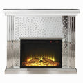ACME Mirrored & Faux Crystals Nysa Fireplace
