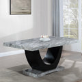 ACME Engineered Stone & Black Caralin Dining Table