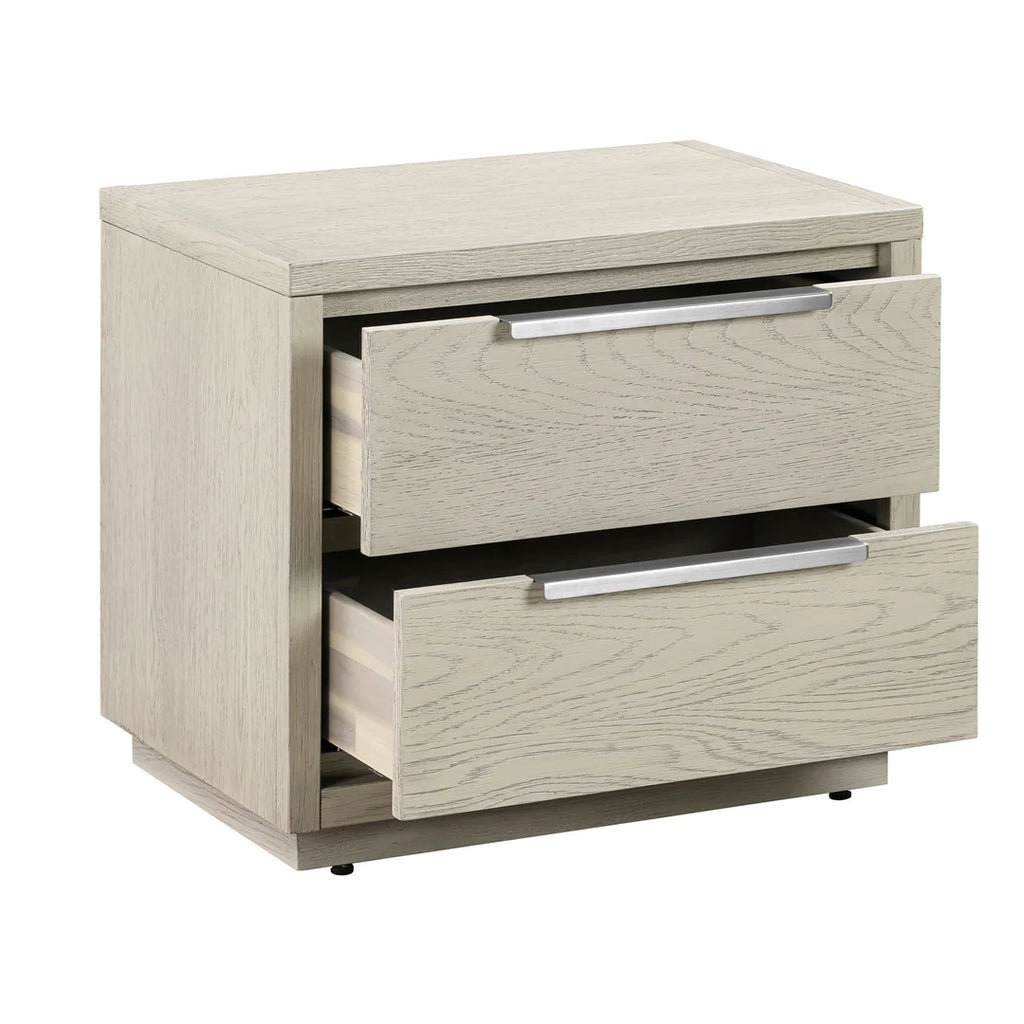 Armen Living Abbey King 4 Piece Bedroom Set in Gray Oak Wood