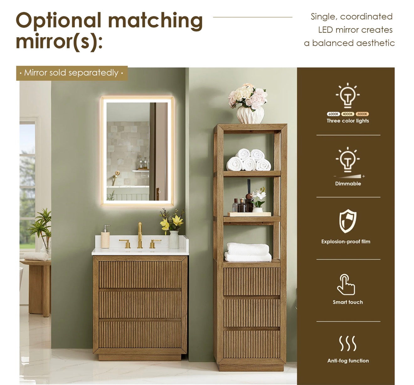 Altair Navan 30"/36"/48"/60"/72" single/double vanity with top