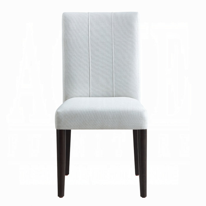 ACME White & Brown Carena Side Chair (Set-2)