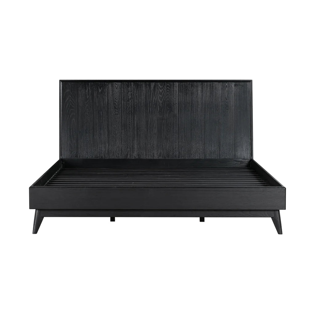 Armen Living Carnaby 3-Piece Bedroom Set in Black Brushed Oak