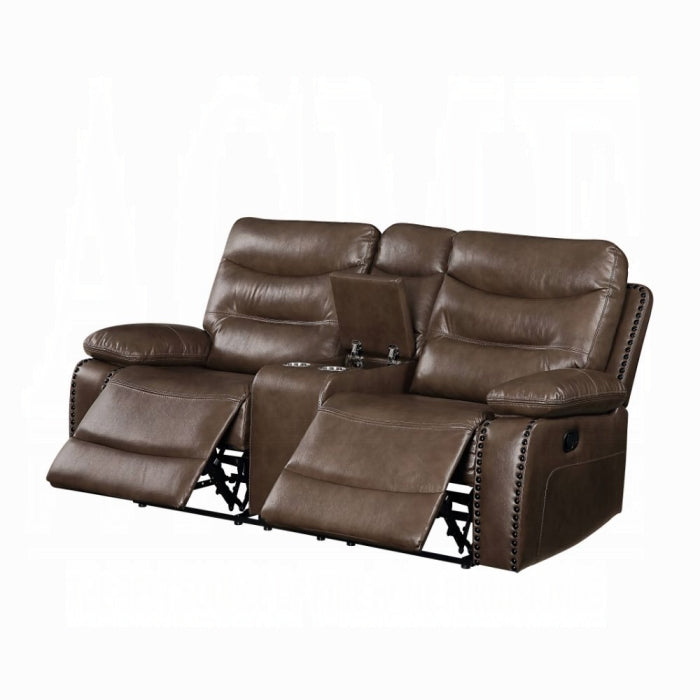 ACME Brown Aashi Motion Loveseat W/Console