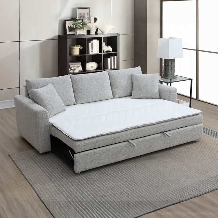 ACME Gray Boucle Connie Sofa w/Sleeper