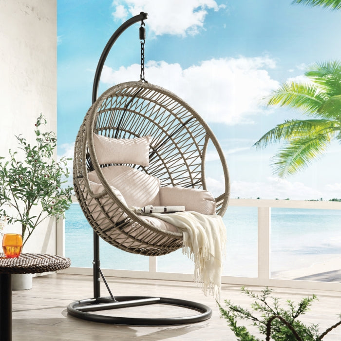 ACME Beige Fabric Vasant Hanging Chair