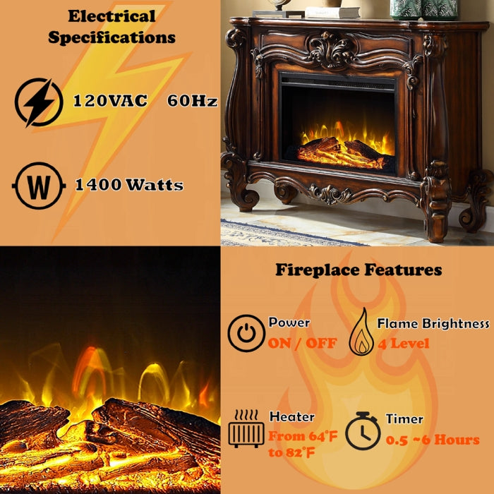 ACME Cherry Versailles Fireplace