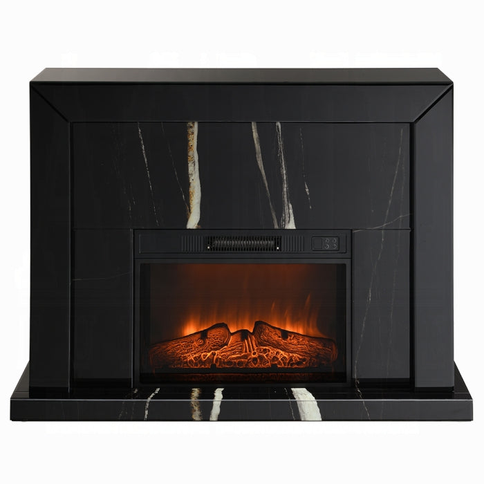 ACME Black Mirrored Finish Drisana Fireplace