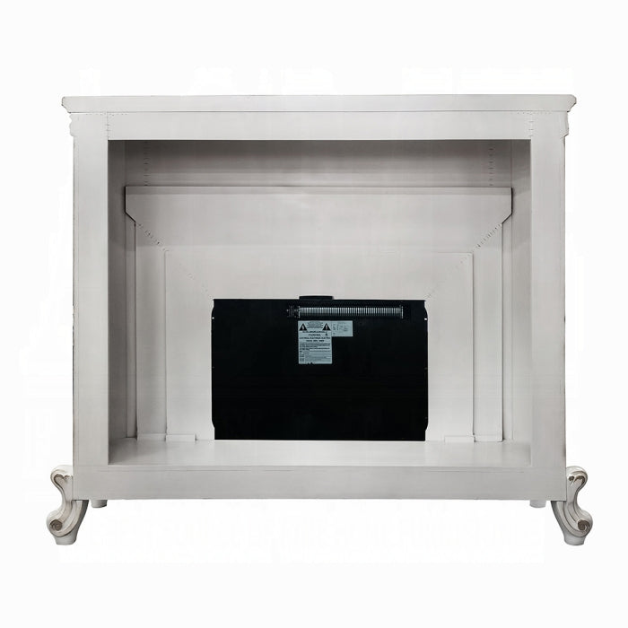 ACME Antique Pearl Finish Picardy Fireplace