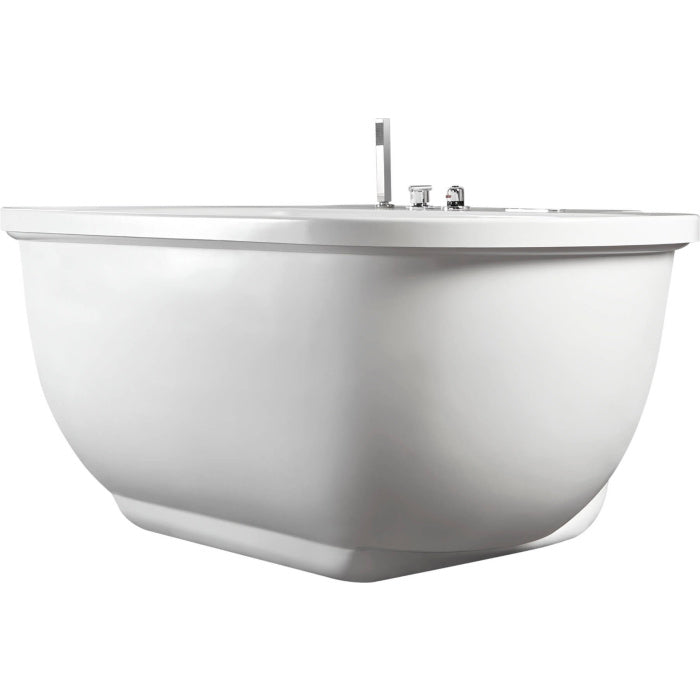 EAGO 6 ft Acrylic White Whirlpool Bathtub w Fixtures