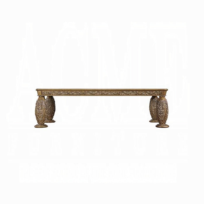 ACME Brown Gold Finish Constantine Dining Table
