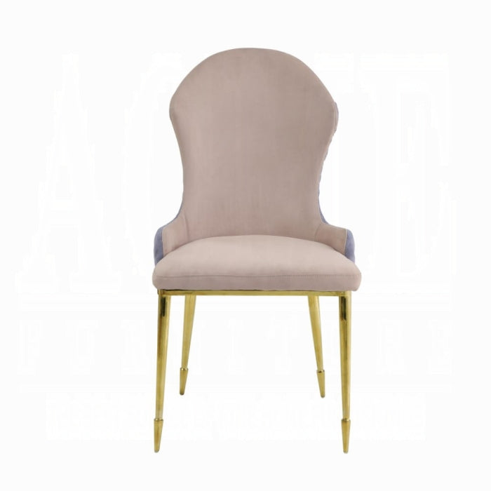 ACME Tan, Lavender & Gold Caolan Side Chair (Set-2)