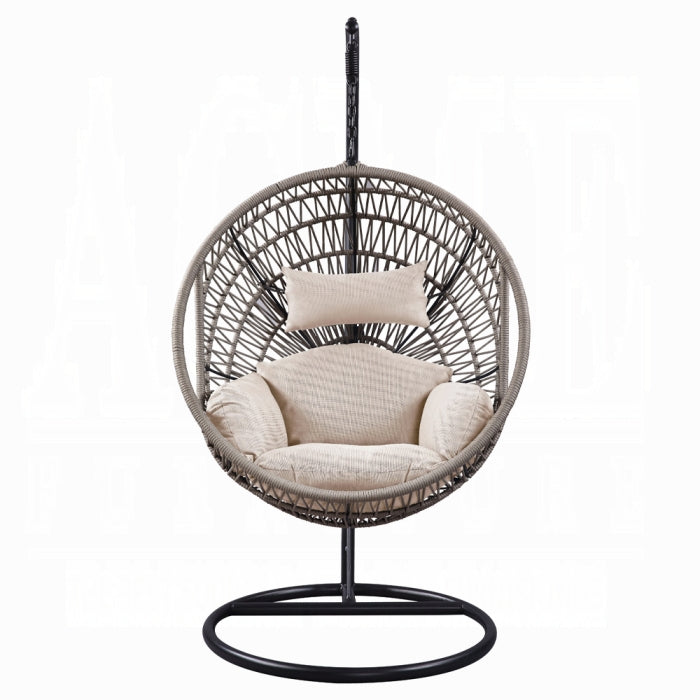 ACME Beige Fabric Vasant Hanging Chair