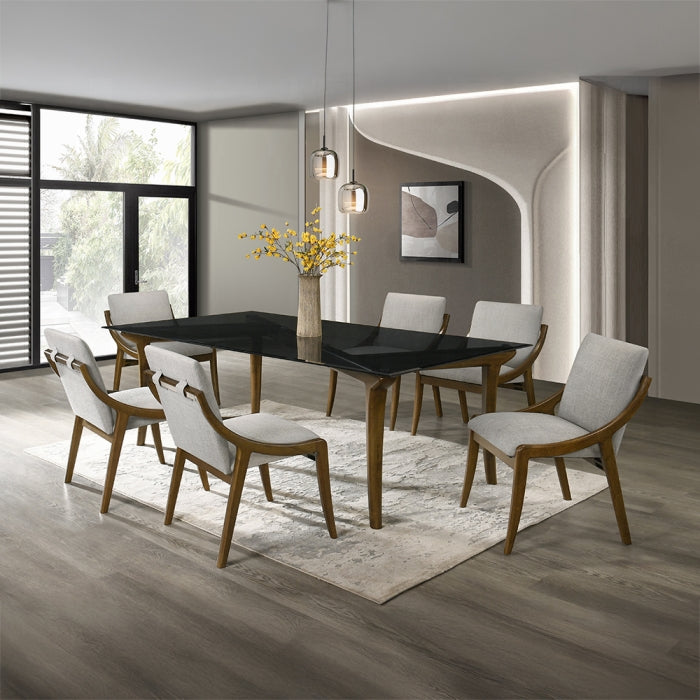 ACME Glass Top & Vintage Oak Danzel Dining Table