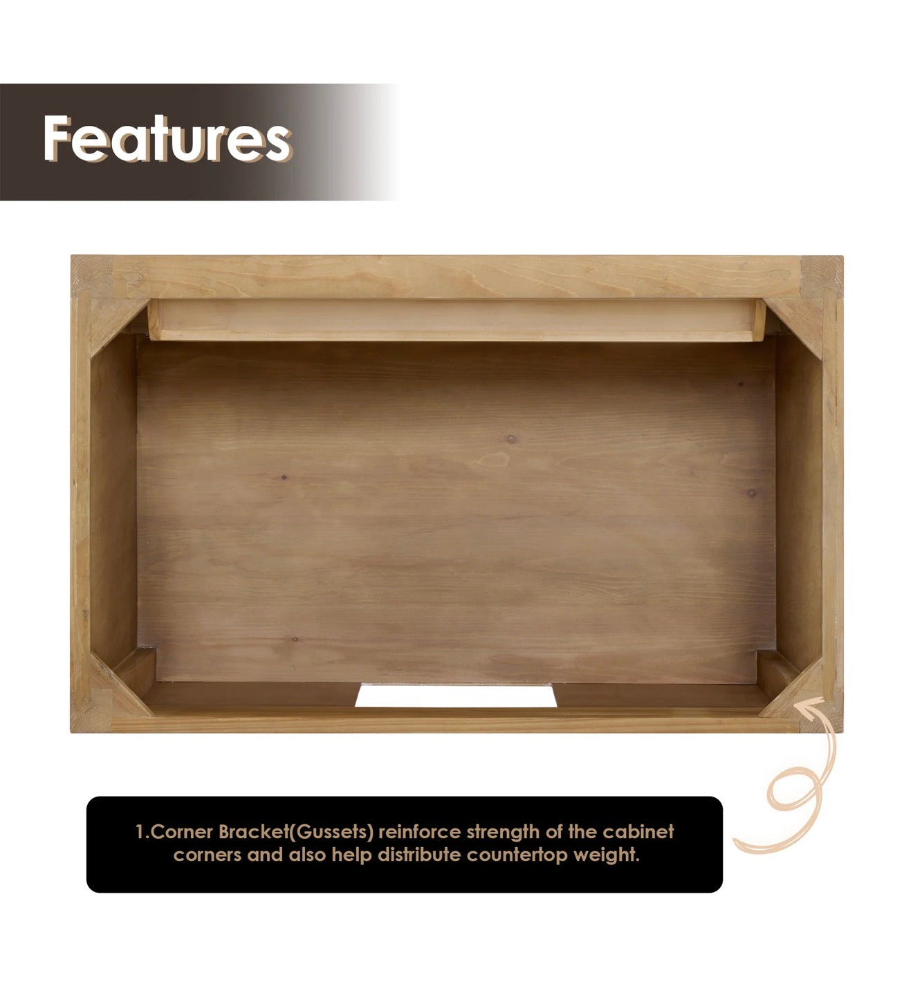 Altair Solana 36" Single Bathroom Vanity in Weathered Fir with Calacatta White Quartz Countertop