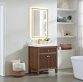 Altair Cerrito 30” single bathroom vanity with white Engineered stone integrated sink without mirror