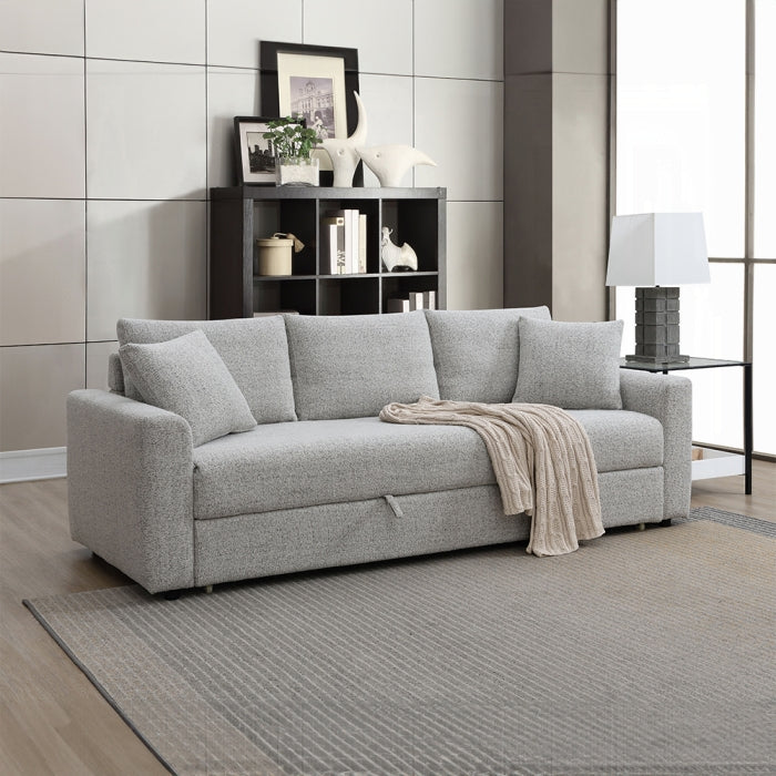 ACME Gray Boucle Connie Sofa w/Sleeper
